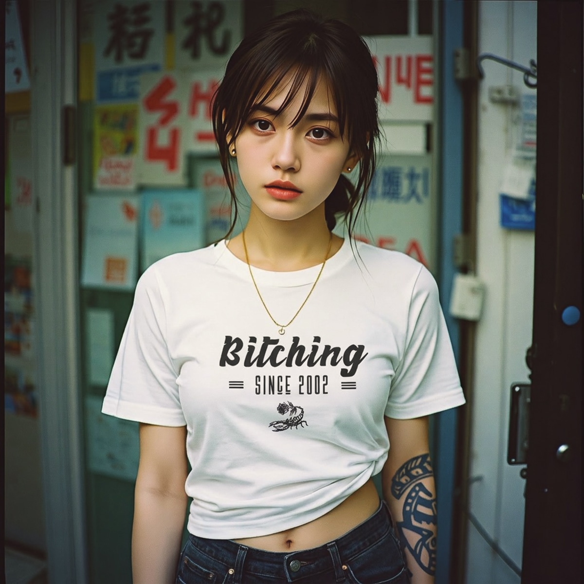T shirt women graphic cotton yipe tee bitching