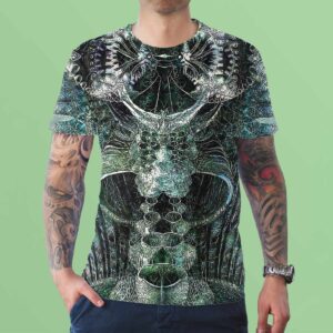 T-shirt for men with alien attack print