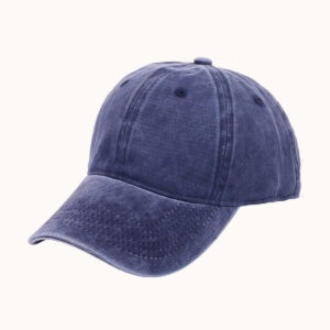 caps-plain-baseball-snapback-cap-sandwashed-cotton-classic-cap-blue
