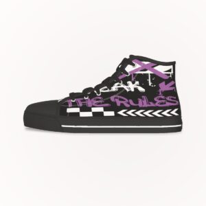 High-Top Canvas Sneakers Break The Rules, Black Sole , Right Side