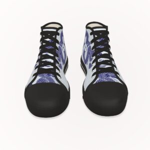 High-Top Sneakers Blue Dragon, Black Sole, Front Side