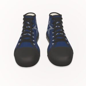 Footwear High Top Canvas Shoe Black Sole Star Gazer Front Side