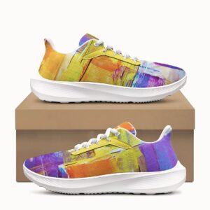 Low-top sneakers with mesh lining and MD sole, Rainbow, boxed view