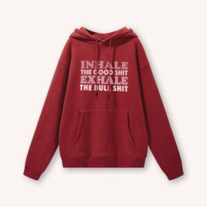 Hoodie for women with pocket and draw strings red color