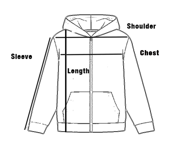 hoodie size chart