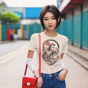 Printed T-Shirt Women's Unicorn Print