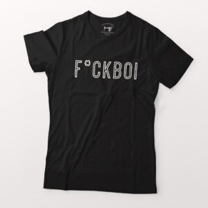 T-shirt for women with fuck boi print, black