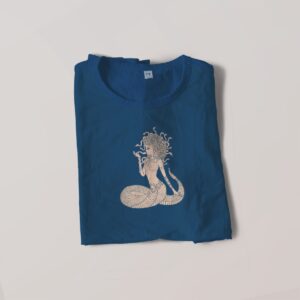 Printed T-shirt for women with vintage medusa print