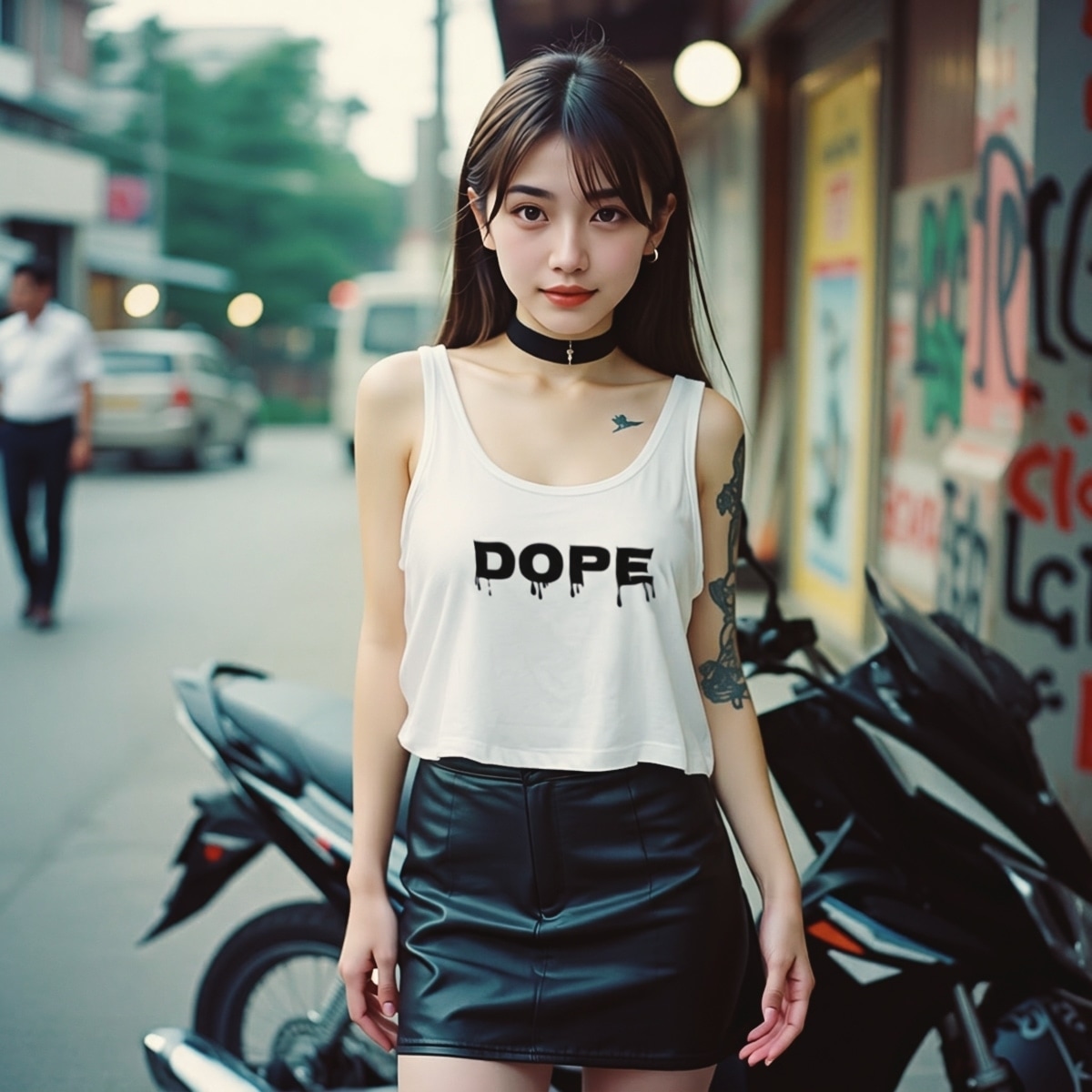 Tops Women Loose Cropped graphic Tank Top Dope