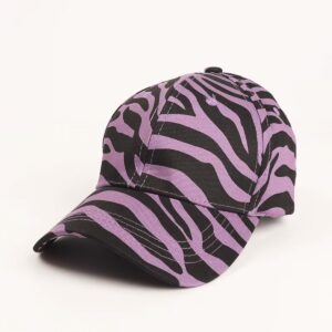 Baseball Cap Purple Zebra Pattern