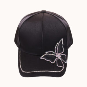 caps-baseball-cap-fashion-bling-sequins-butterfly-cap-black