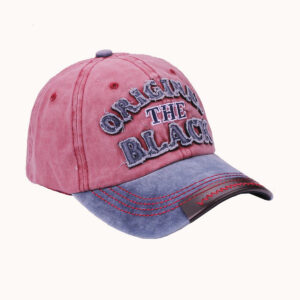 Washed cotton classic baseball cap red color