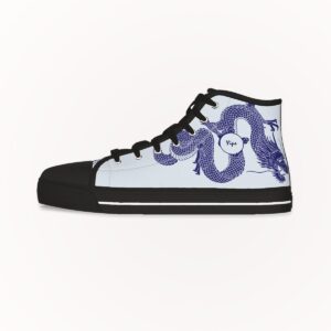 High-Top Sneakers Blue Dragon,Black Sole, Right Side