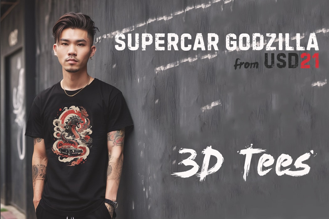 all-over print 3D t-shirts for men