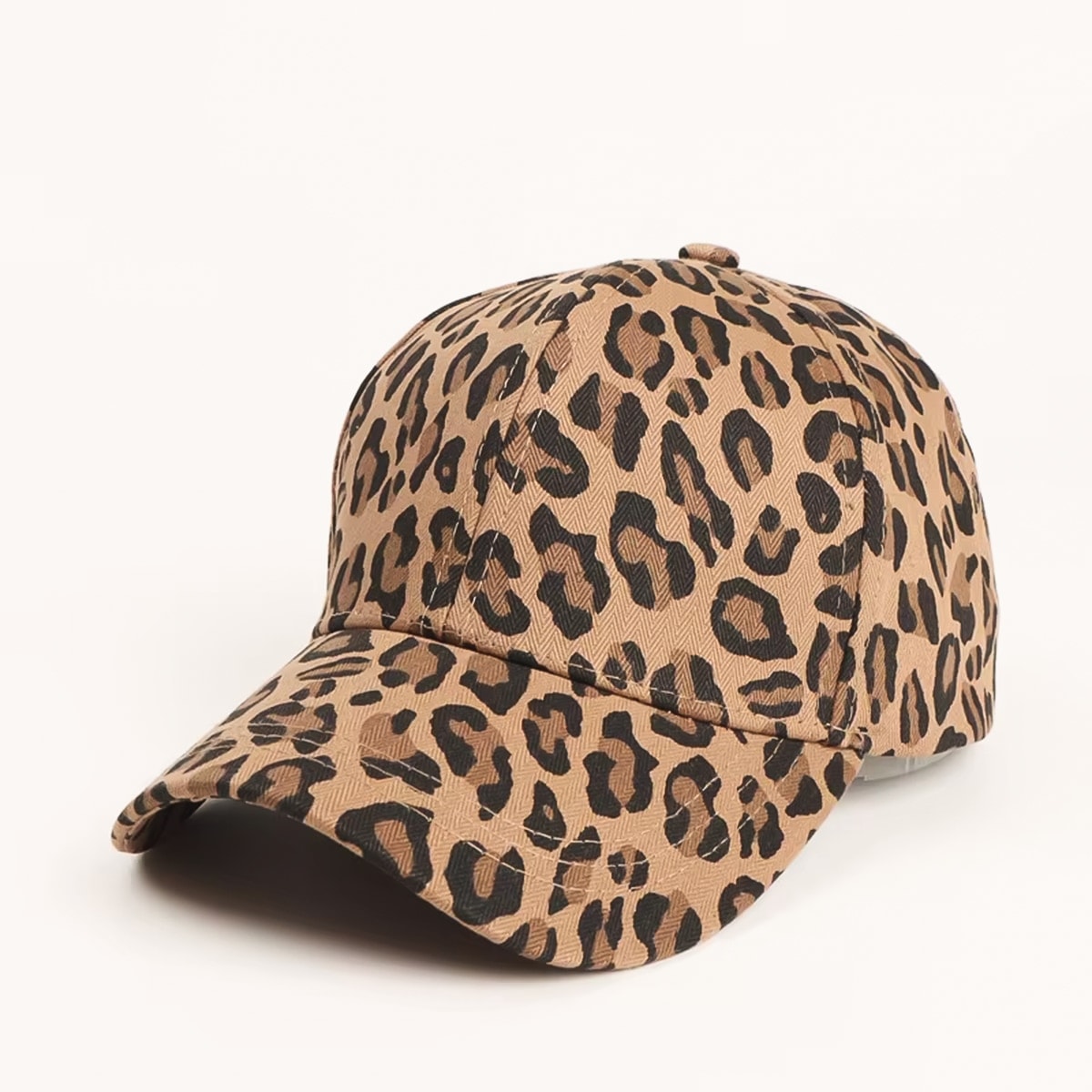 Baseball Cap Dark Leopard Pattern Print