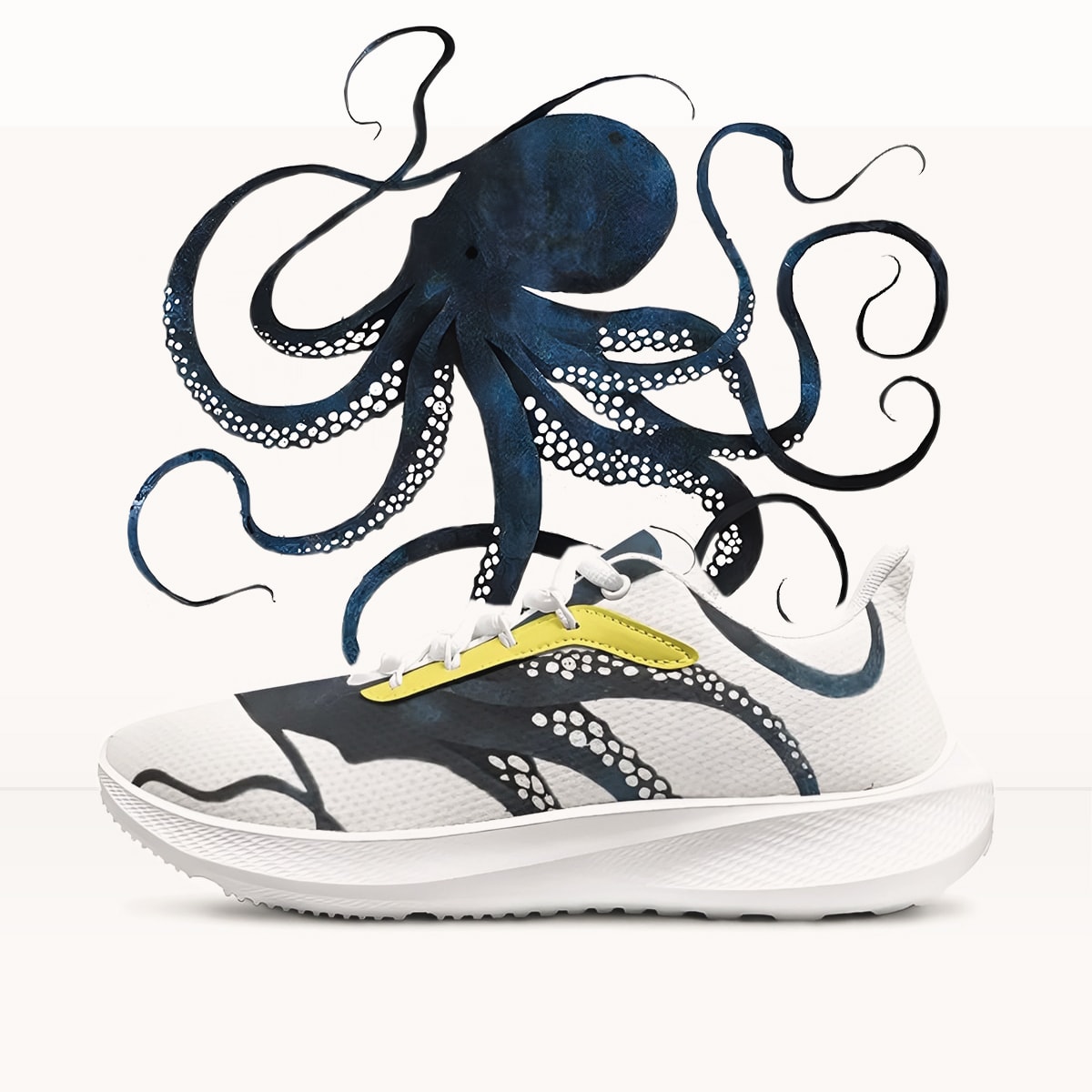 Footwear Low Top Sneakers Mesh Top Lining Md Sole Blue Octopus Bg