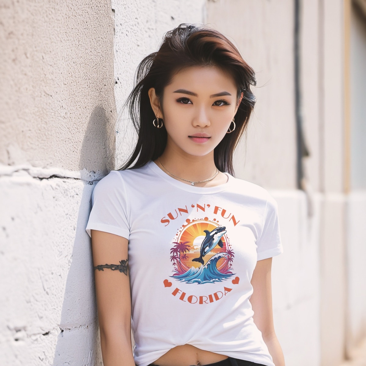 T Shirt Women Classic Summer Yipe Tee Florida Sun And Fun