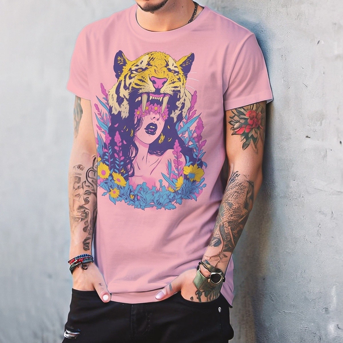 T shirt men 3d all over print tee high priestess