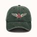 Caps washed cotton distressed vintage printed baseball cap a team army green