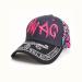 Caps 3D embroidery street fashion cotton baseball cap swag navy blue