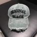Caps distressed washed vintage embroidered denim baseball cap the black green