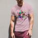 T-shirt for men with neon stockings print, pink