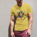 T-shirt for men with neon stockings print, yellow