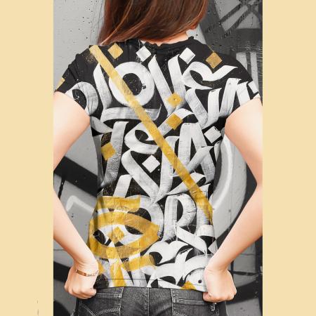 T-shirt for women with graffiti artwork design