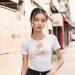 Printed T-shirt for women with a cute fantasy centaur girl, white