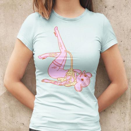 T-shirt for women with fantasy girl Pink Honey print
