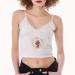Cropped cami top fro women lace camisole with purple snake