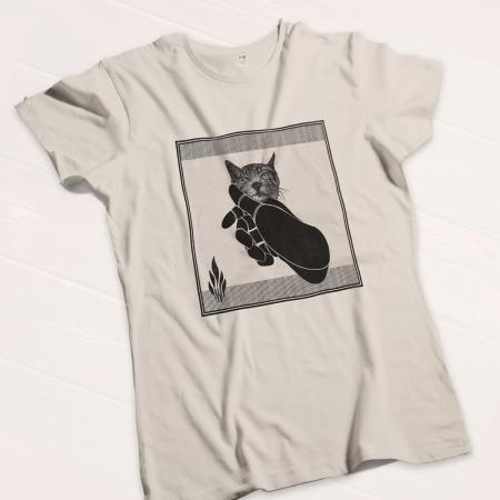 T-shirt for men with cat print