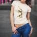 T-shirt for women with vintage Chinese lucky dragon
