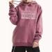 Hoodie for women with pocket and draw strings, pink color