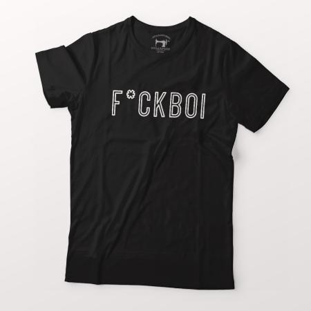 T-shirt for women with fuck boy print, black
