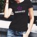 T-shirt for women with Brand New Bitch print, black