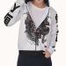Zip-up printed hoodie for men with samurai print