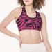 Sports bra for women with red zebra stripes
