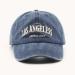Cotton retro embroidery baseball cap blue color