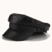 Sexy Newsboy Cap Leather No Chain Black