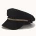 Sexy Newsboy Cap Cotton With Thin Chain Black