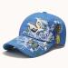 Mini Butterfly Embroidery Sequins Bling Baseball Cap Sky Blue