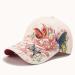Mini Butterfly Embroidery Sequins Bling Baseball Cap Beige