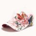 Mini Butterfly Embroidery Sequins Bling Baseball Cap White