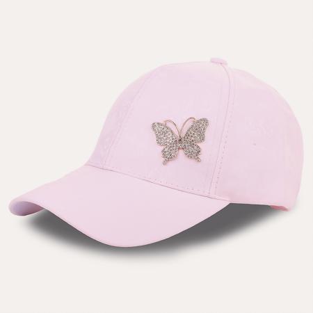 caps-baseball-cap-bling-cap-pink-side-view-mini-butterfly