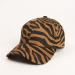 Baseball Cap Brown Zebra Pattern