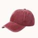 Classic Sandwashed Cotton Baseball Cap Wine Red 