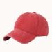 Classic Sandwashed Cotton Baseball Cap Red