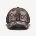 Caps graffiti curved brim denim base ball cap color brown
