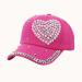 caps-baseball-cap-rhinestone-snapback-denim-bling-cap-rose